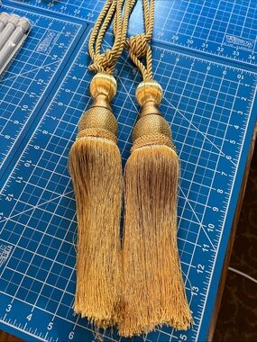 Large Gold Tassels. One pair.